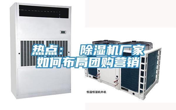熱點： 除濕機(jī)廠家如何布局團(tuán)購營銷