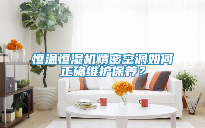 恒溫恒濕機(jī)精密空調(diào)如何正確維護(hù)保養(yǎng)？
