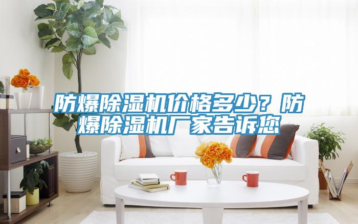 防爆除濕機價格多少？防爆除濕機廠家告訴您