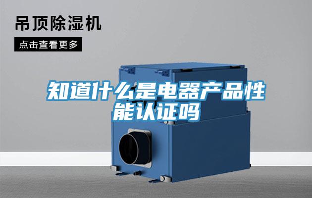 知道什么是電器產(chǎn)品性能認(rèn)證嗎
