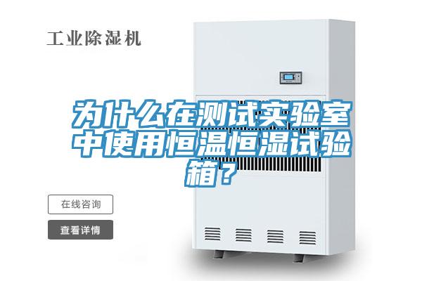 為什么在測試實驗室中使用恒溫恒濕試驗箱？