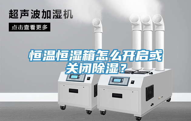 恒溫恒濕箱怎么開啟或關(guān)閉除濕？