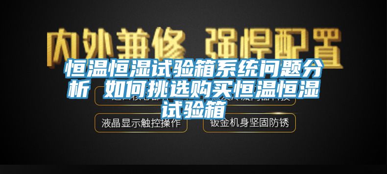 恒溫恒濕試驗(yàn)箱系統(tǒng)問題分析 如何挑選購買恒溫恒濕試驗(yàn)箱